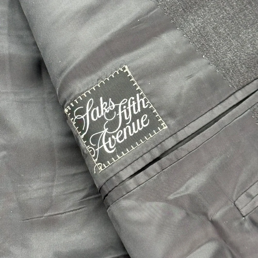 Canali Men's Charcoal Gray Wool‎ Suit Blazer Jacket Made in Italy Size 52R